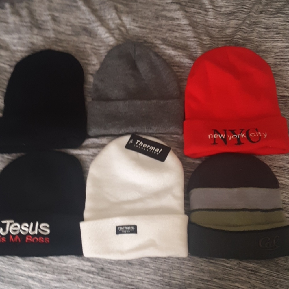 Lot of 6 Beanie & Skully hats Bundle